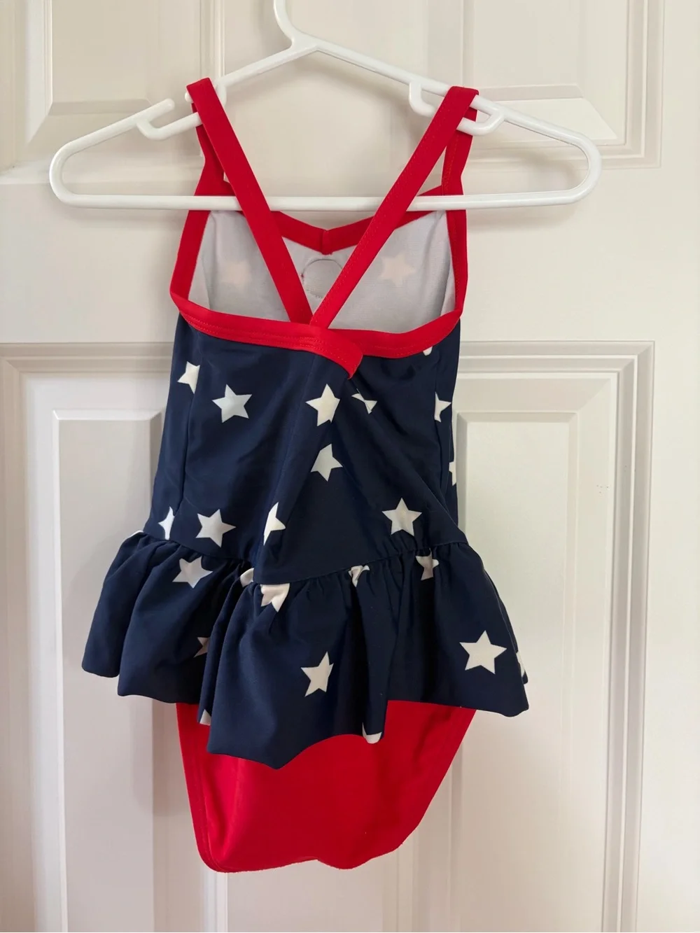 Gymboree Navy Star One-Piece Swimsuit with Red Trim